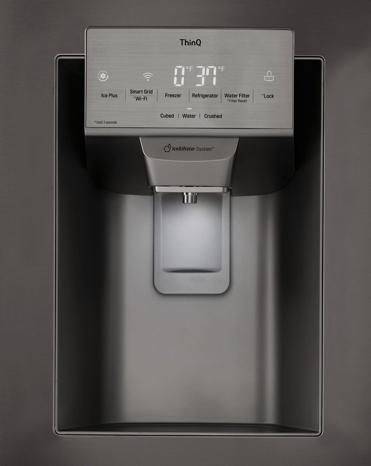 LG Smudge Resistant Black Stainless Steel 36" 28 Cu.ft French Door Refrigerator with Ice & Water Dispenser - LRFS28XBD