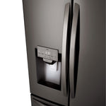LG Smudge Resistant Black Stainless Steel 36" 28 Cu.ft French Door Refrigerator with Ice & Water Dispenser - LRFS28XBD