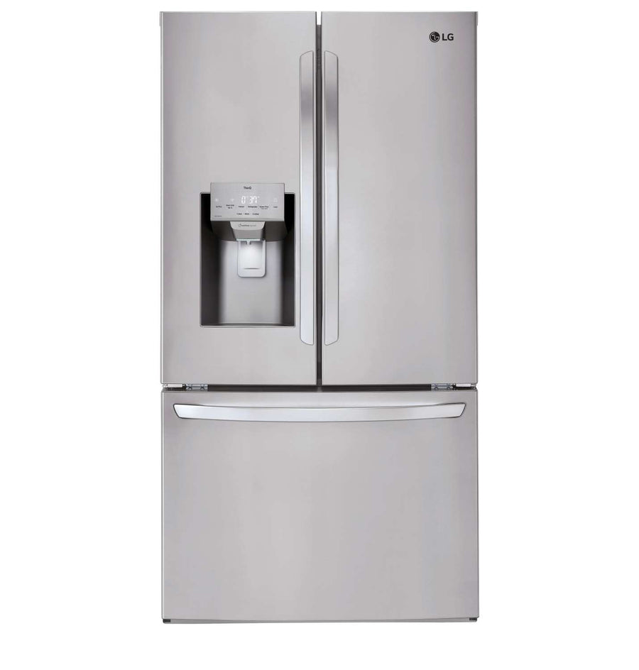 LG 36" 28 Cu. Ft. Smudge Resistant Stainless Steel French Door Refrigerator with Ice & Water Dispenser - LRFS28XBS