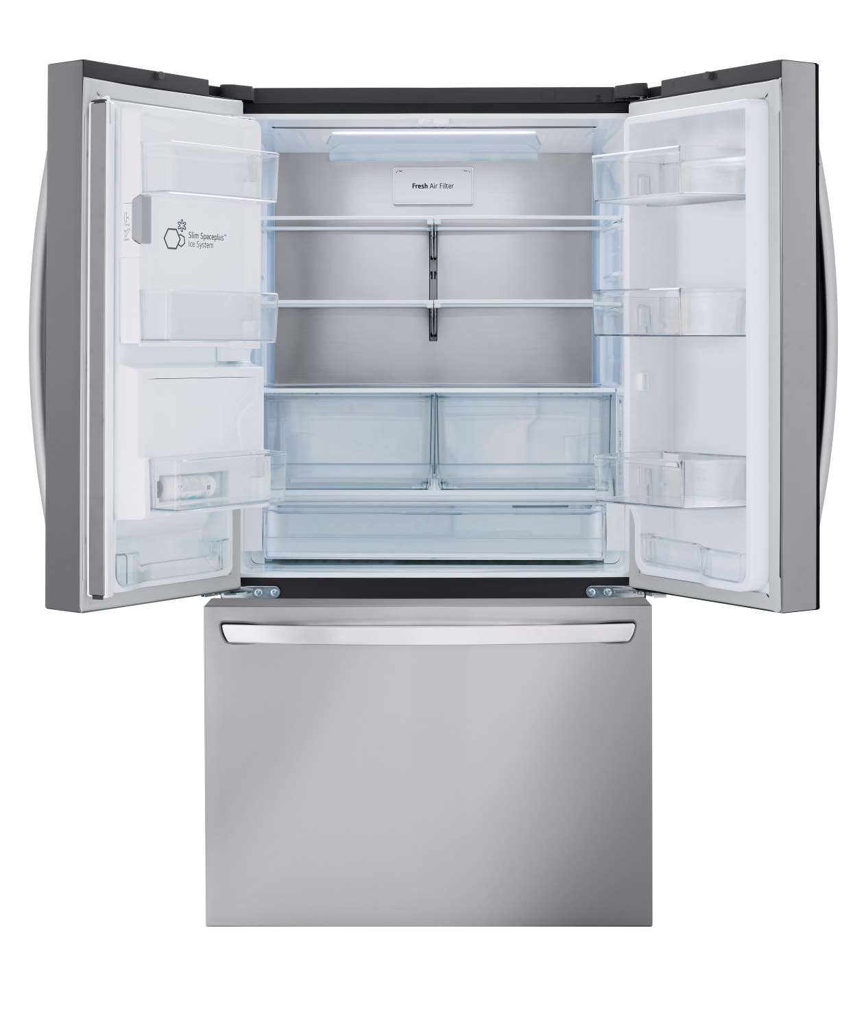 LG 26 cu. ft. Smart Counter-Depth MAX™ Stainless Steel French Door Refrigerator - LRFXC2606S