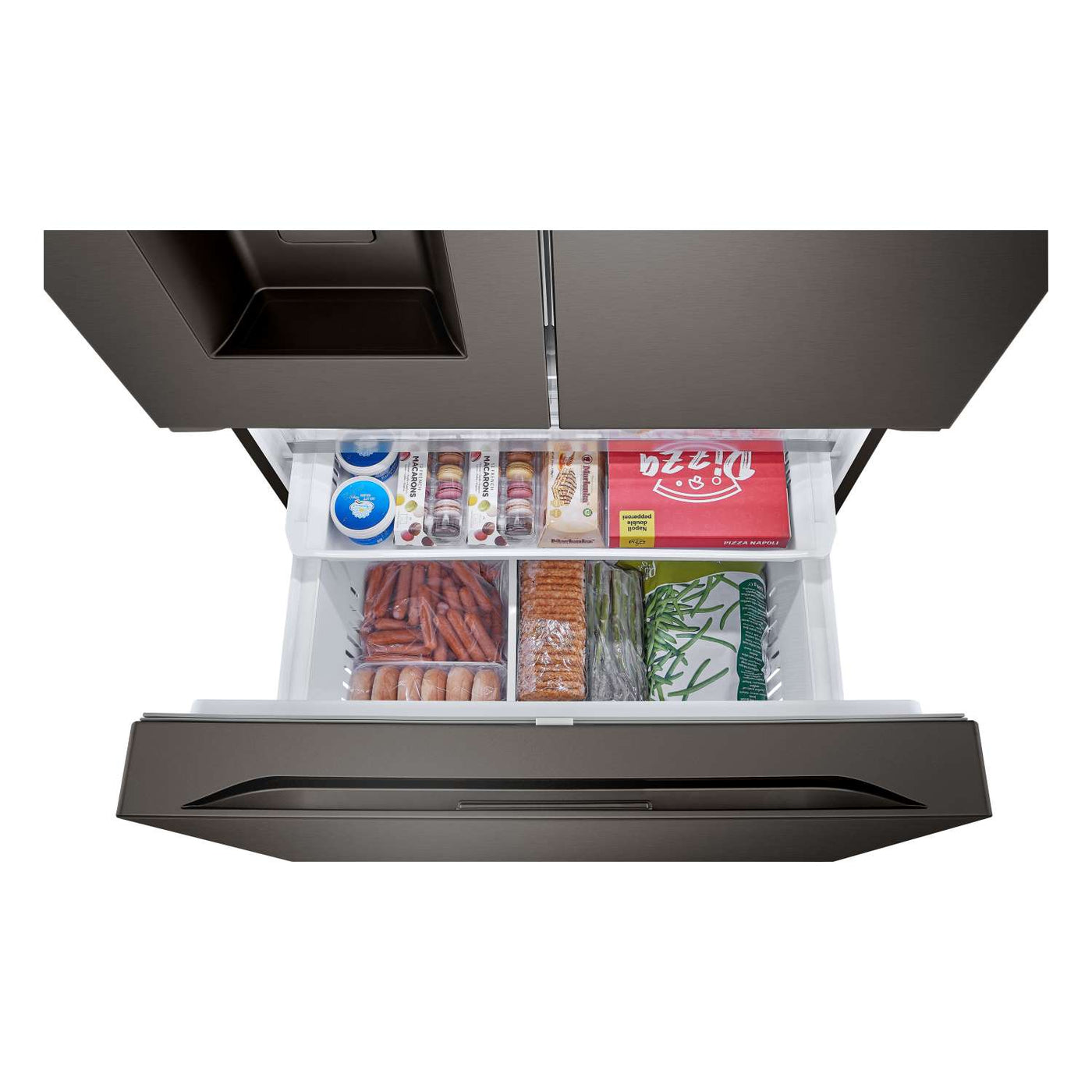 LG Smart Counter-Depth MAX™ Black Stainless Steel French Door Refrigerator with Four Types of Ice (26 cu. ft.) - LRYXC2606D