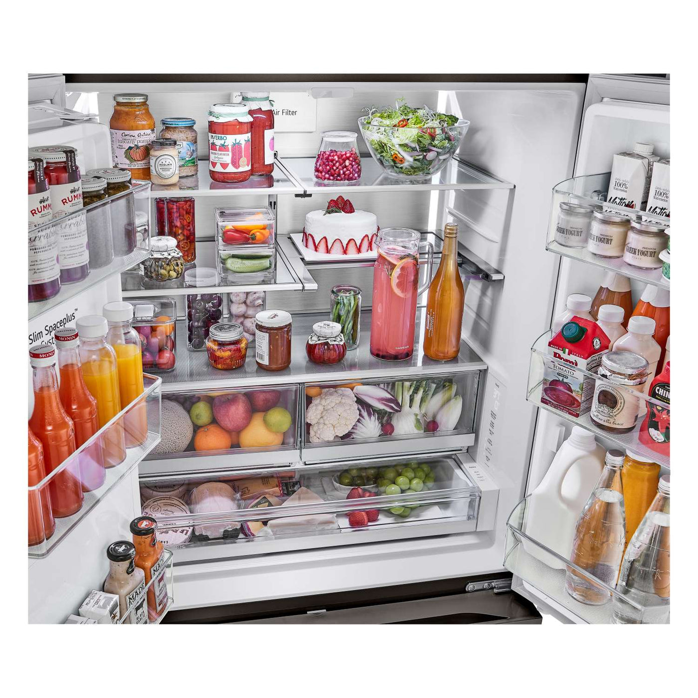LG Smart Counter-Depth MAX™ Black Stainless Steel French Door Refrigerator with Four Types of Ice (26 cu. ft.) - LRYXC2606D