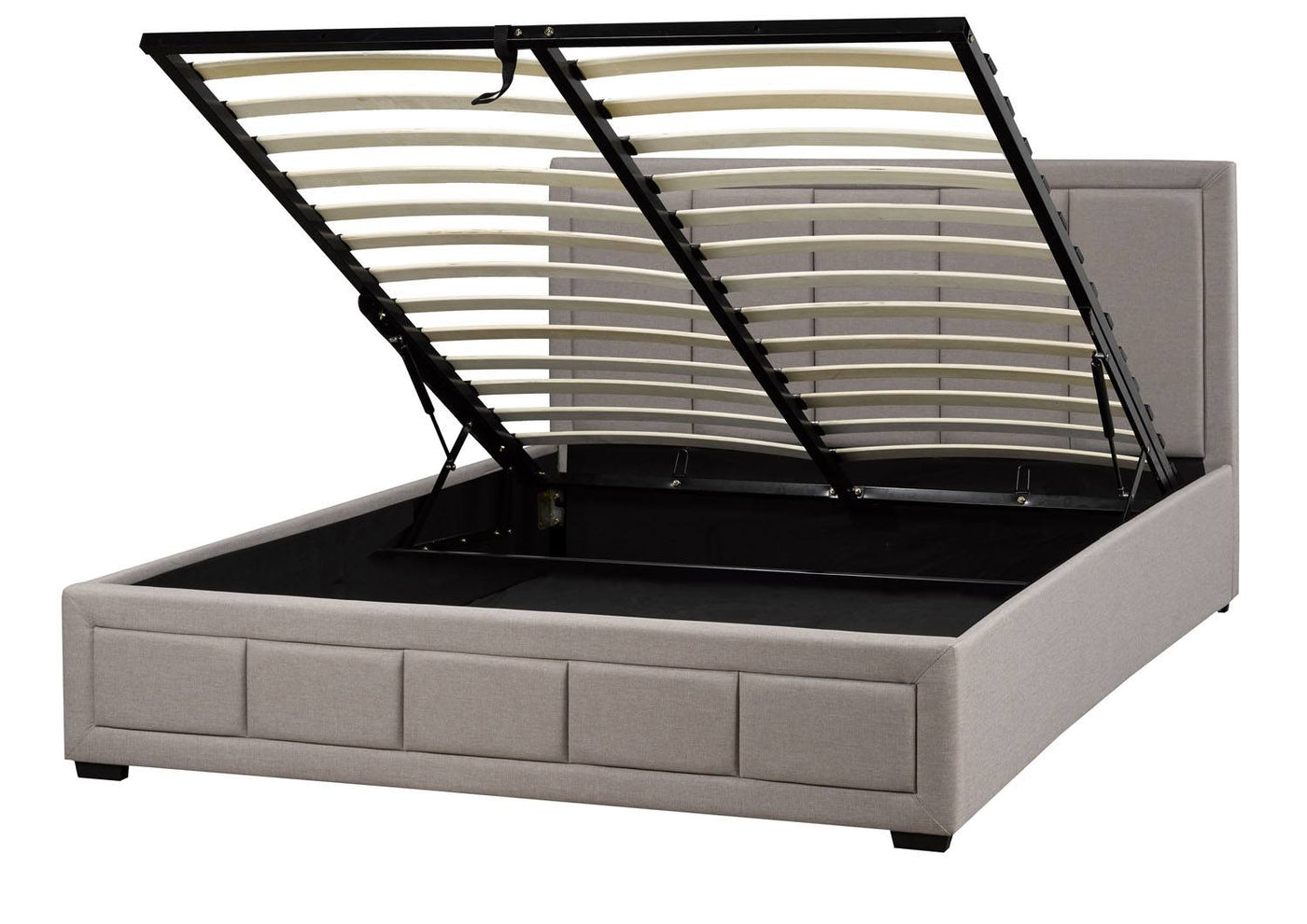 Conejo 3-Piece King Platform Lift Storage Bed - Beige