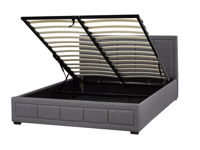 Conejo 3-Piece King Platform Lift Storage Bed - Grey