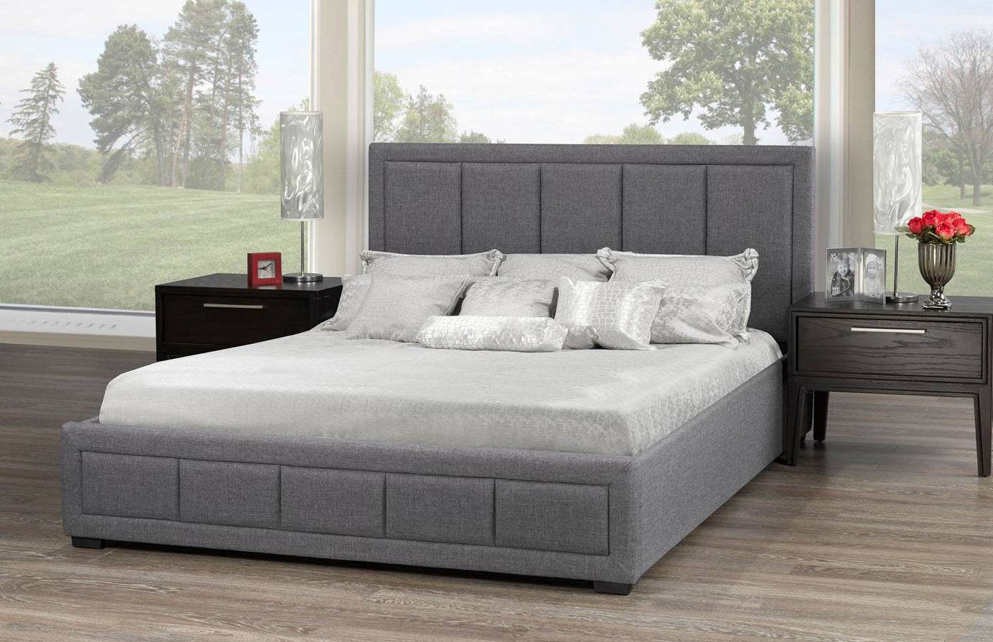 Conejo 3-Piece Queen Platform Lift Storage Bed - Grey
