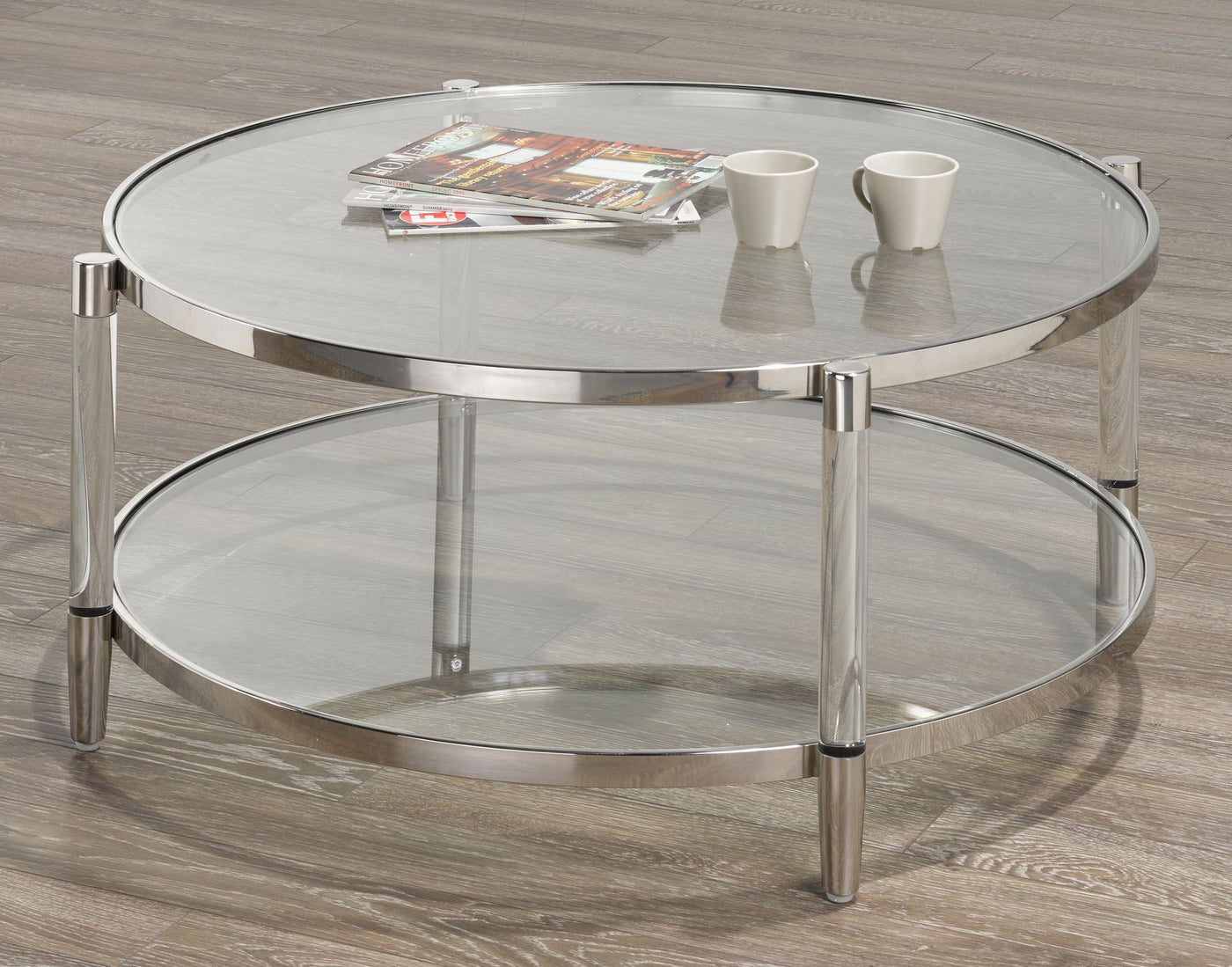Lark Coffee Table - Glass and Chrome