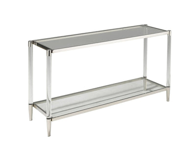 Lark Sofa Table - Glass and Chrome