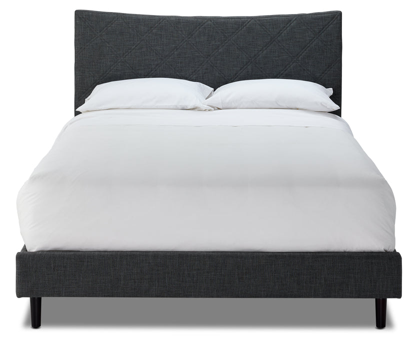 Lawrence 3Piece Queen Bed Dark Grey Leon's
