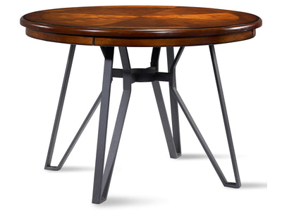 Leo Round Table - Brown Cherry, Black