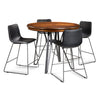 Leo 5-Piece Counter-Height Dining Set - Brown Cherry, Black