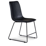 Leo 5-Piece Dining Set - Brown Cherry, Black