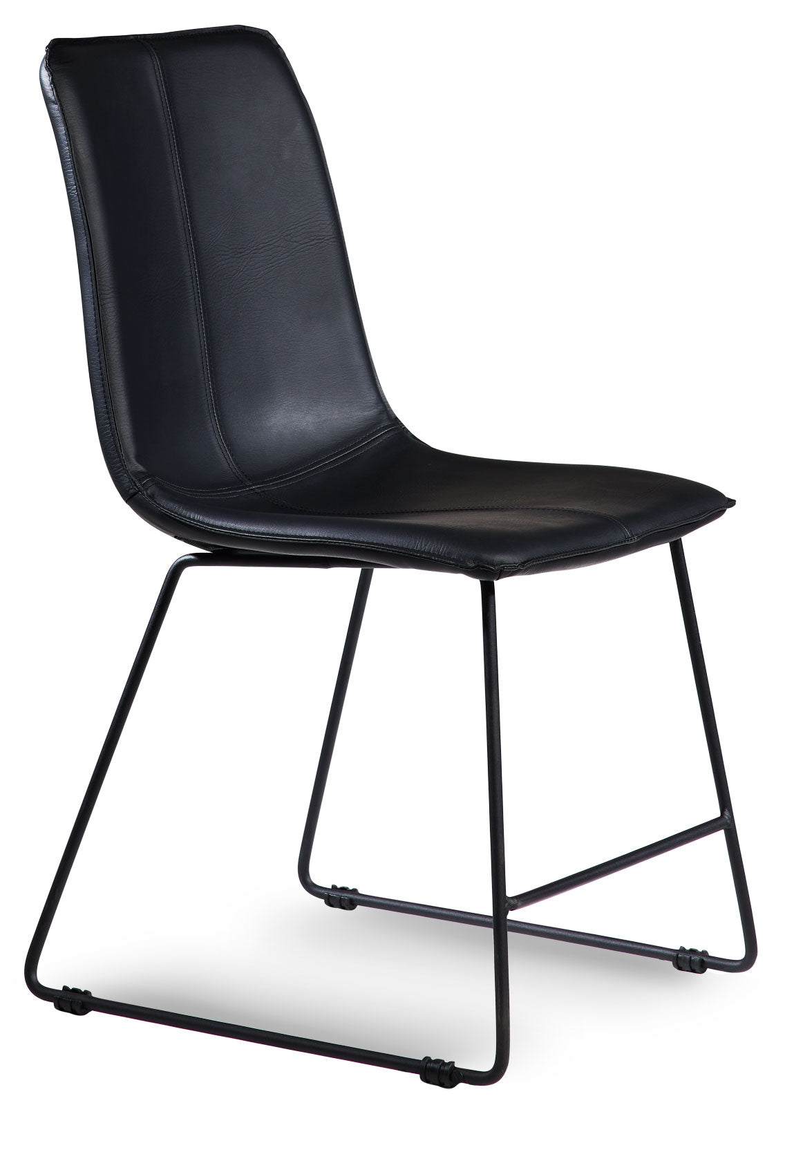 Leo 5-Piece Dining Set - Brown Cherry, Black