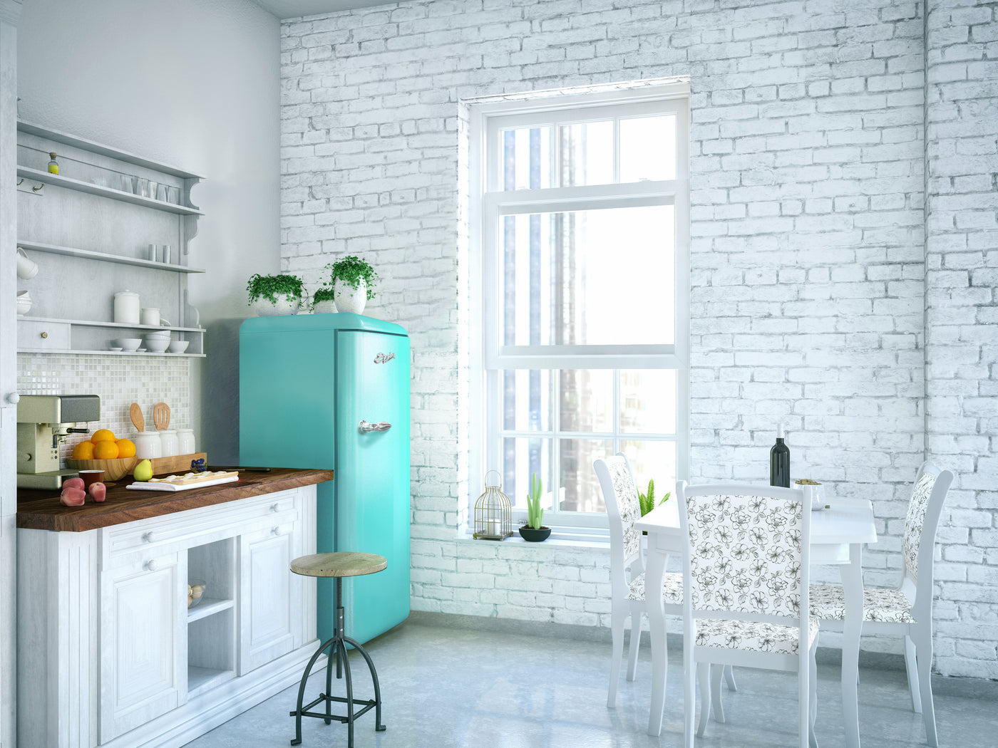 Epic 21.5" Aqua-Turquoise Retro All-Refrigerator (9.0 cu. ft.) - ERAR88TIF