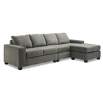 Luna 2-Piece Sectional with Reversible Chaise - Grey