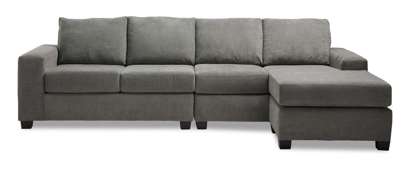 Luna 2 Pc. Sectional with Reversible Chaise - Grey