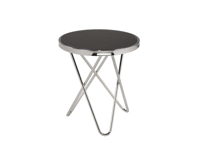 Mina Accent Table - Black and Silver