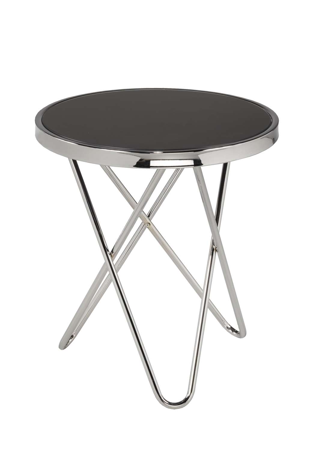Mina Accent Table Black and Silver Leon's