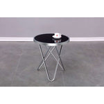 Mina Accent Table - Black and Silver