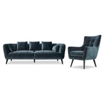 Maja Sofa and Accent Chair Set - Grey