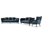 Maja Sofa, Loveseat and Accent Chair Set - Grey