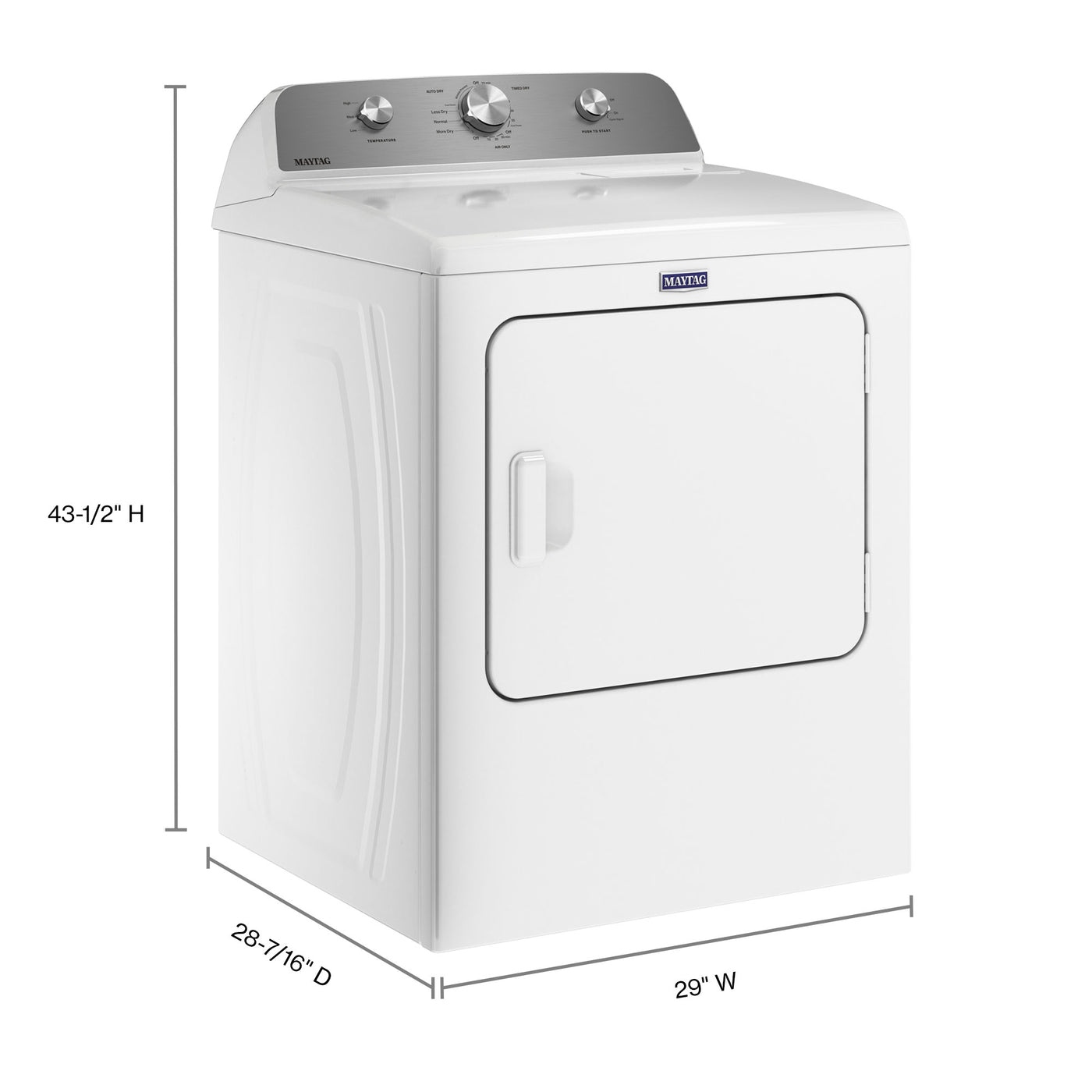 Maytag White Gas Wrinkle Prevent Dryer (7.0 cu. ft.) - MGD4500MW