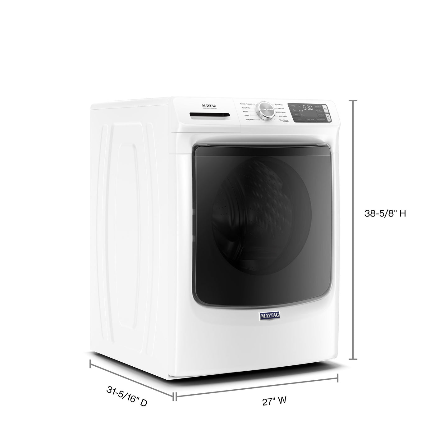 Maytag White Front Load Washer (5.2 Cu. Ft.) - MHW5630HW