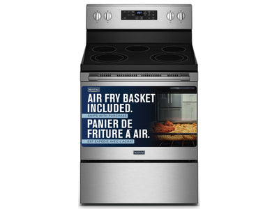 Maytag Fingerprint Resistant Stainless Steel 30" Electric Range with AirFry (5.3 Cu.Ft) - YMER7700LZ