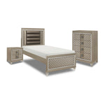 Meera 5-Piece Twin Bedroom Package - Champagne