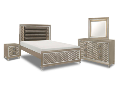 Meera 6-Piece Full Bedroom Package - Champagne