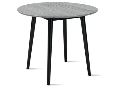 Midland Dining Table with Drop Leaf - Grey, Black