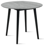 Midland Dining Table with Drop Leaf - Grey, Black
