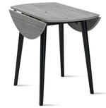 Midland Dining Table with Drop Leaf - Grey, Black