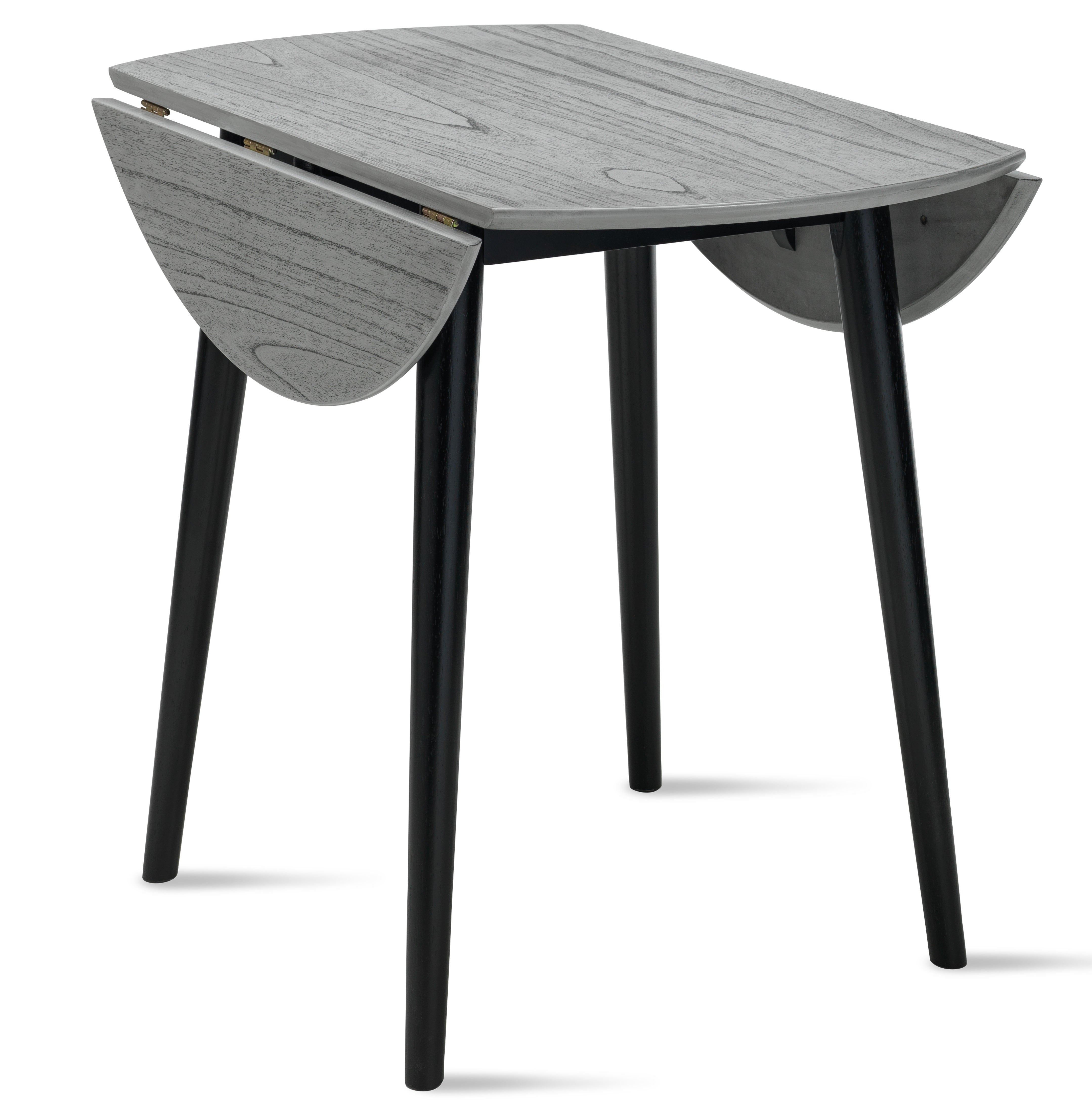Midland Dining Table with Drop Leaf - Grey, Black