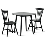 Midland 3-Piece Drop Leaf Dining Set - Grey, Black