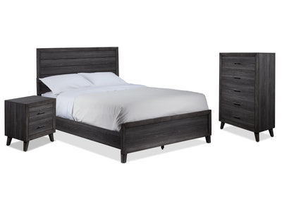 Miller 5-Piece Queen Panel Bedroom Package - Grey