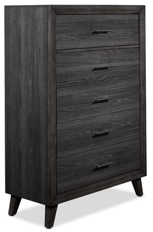 Miller 5 Drawer Chest - Grey