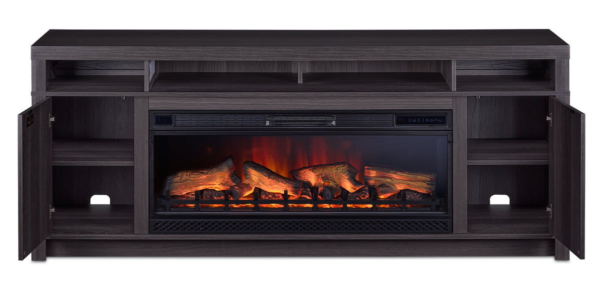 Morado Bay Fireplace TV Stand Grey Leon's