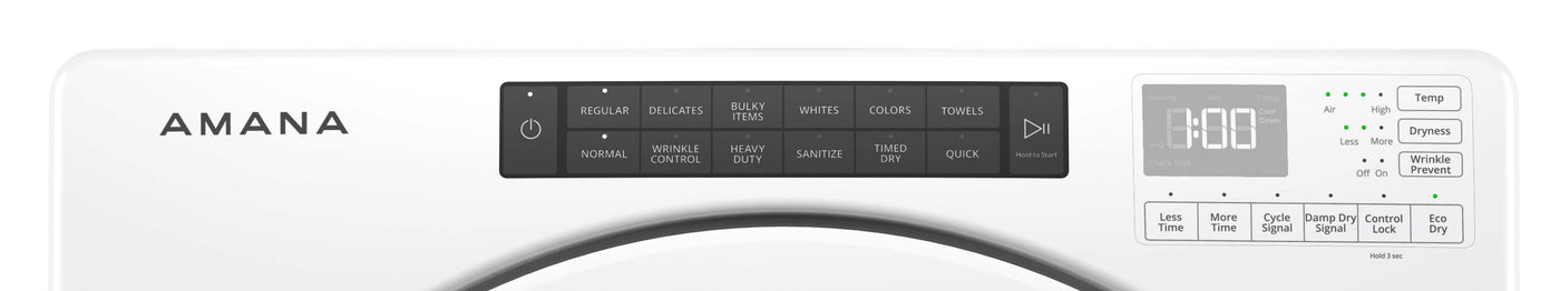 Amana White Gas Dryer (7.4 Cu. Ft.) - NGD5800HW