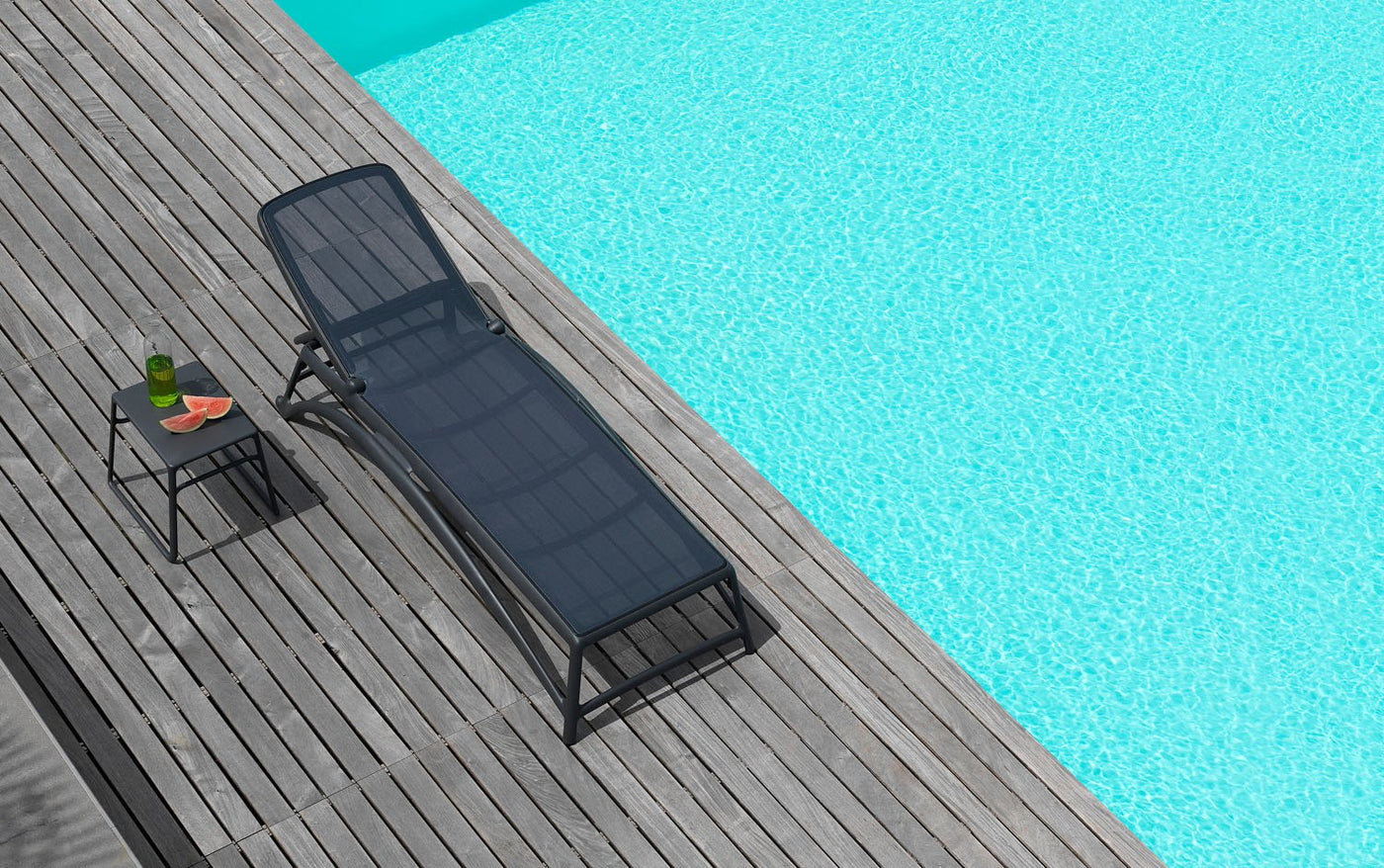 Nardi Atlantico Outdoor Chaise Lounger - Black (Set of 2)