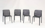 Nardi Bit Outdoor Dining  Chair - Black (Set of 4)