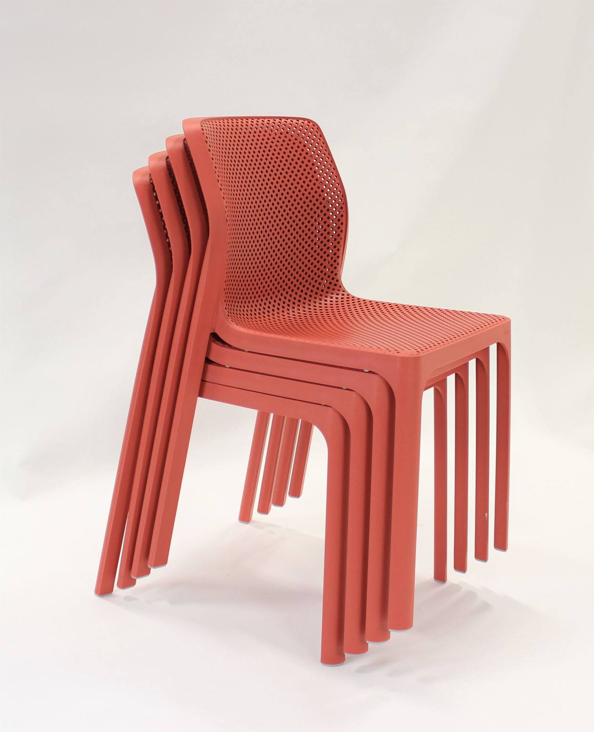 Nardi Bit Outdoor Dining  Chair - Red (Set of 4)