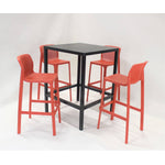 Nardi Net Outdoor Barstool - Red (Set of 4)