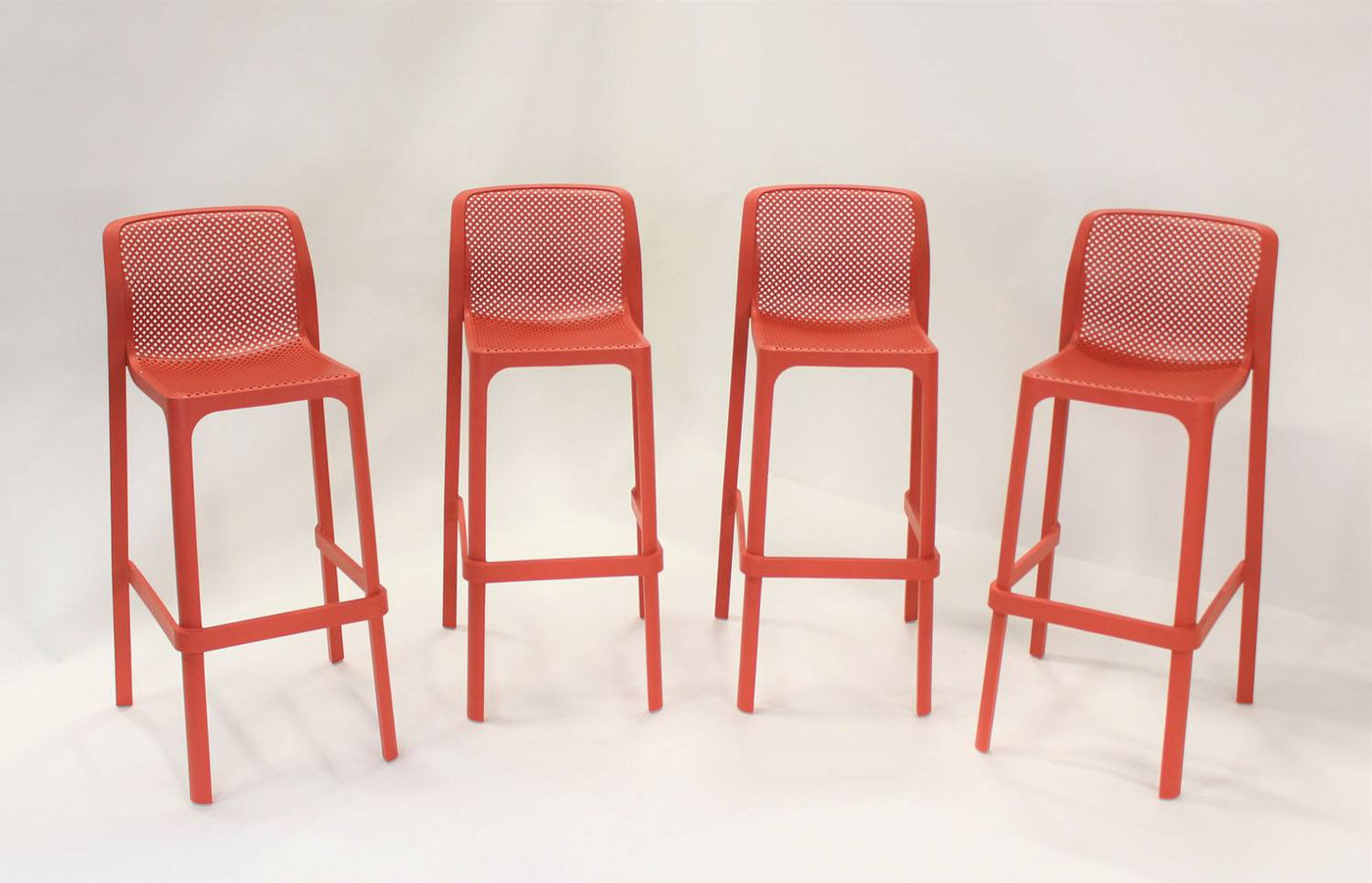 Nardi Net Outdoor Barstool - Red (Set of 4)