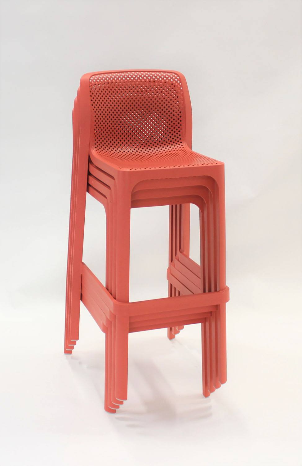 Nardi Net Outdoor Barstool - Red (Set of 4)