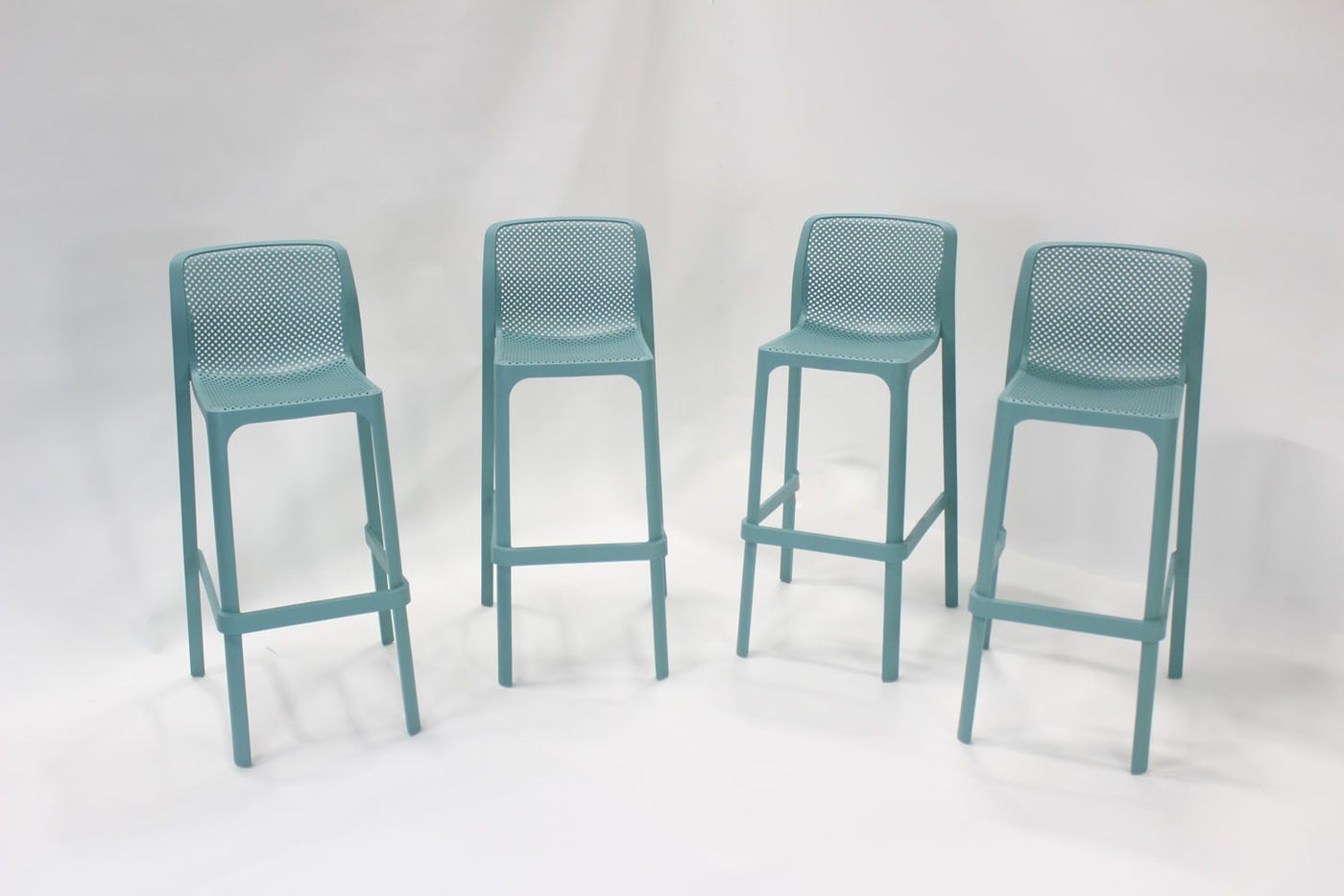 Nardi Net Outdoor Barstool - Light Blue (Set of 4)