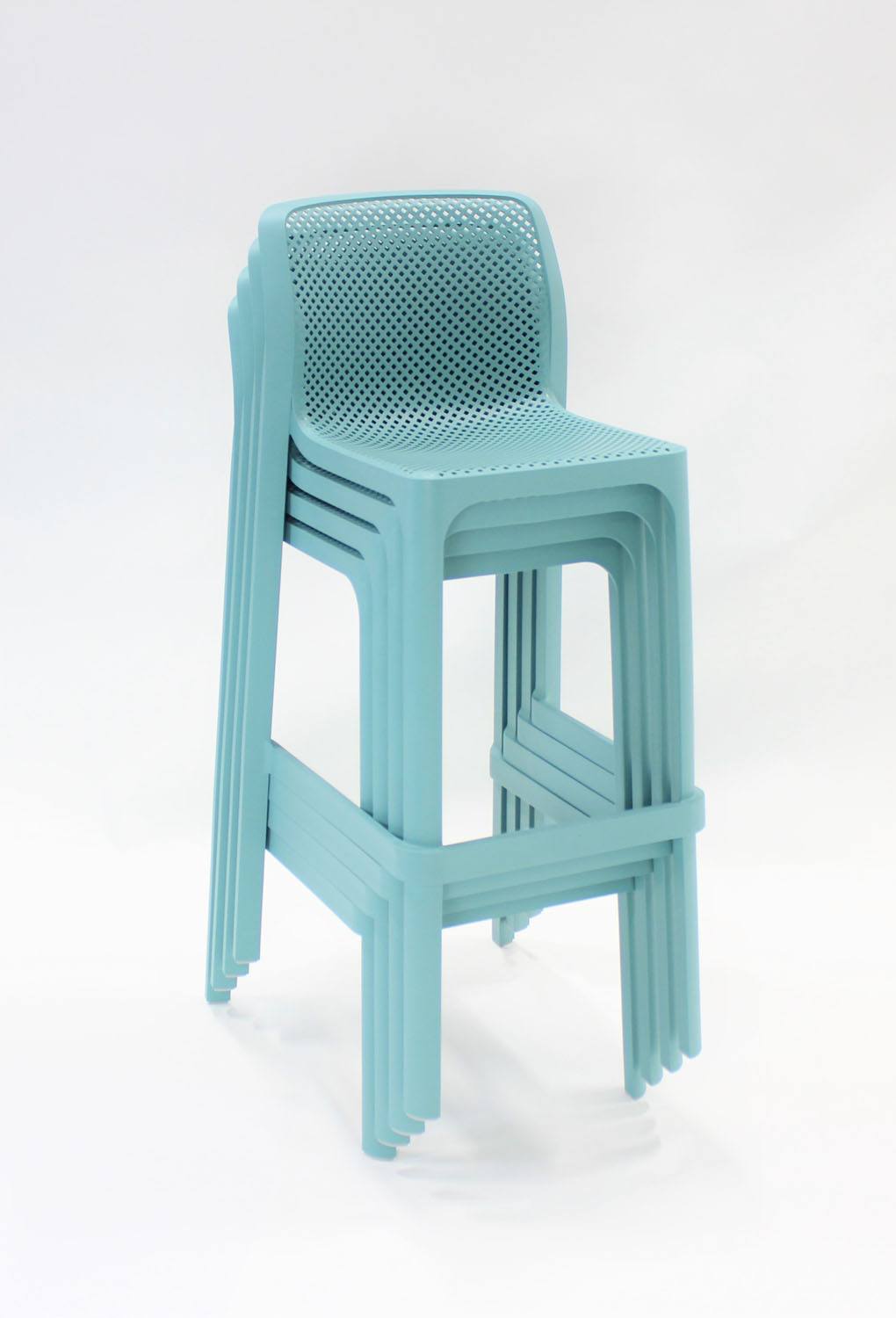 Nardi Net Outdoor Barstool - Light Blue (Set of 4)