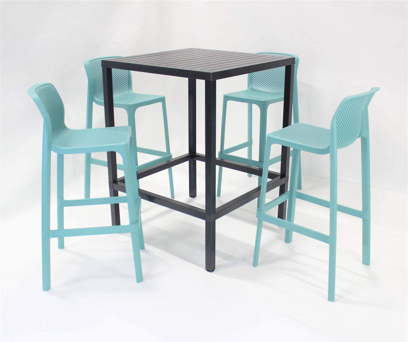 Nardi Net Outdoor Barstool - Light Blue (Set of 4)