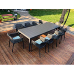 Nardi Rio 11-Piece Outdoor Extension Dining Package - Black