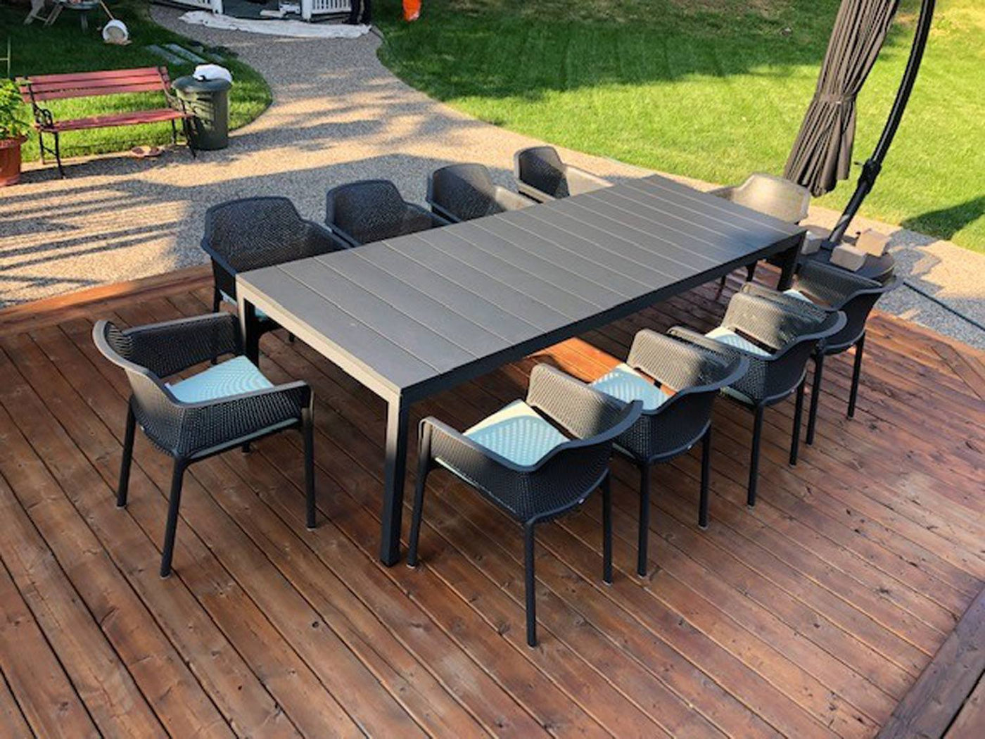 Nardi Rio 83"-110" Outdoor Extension Dining Table - Black