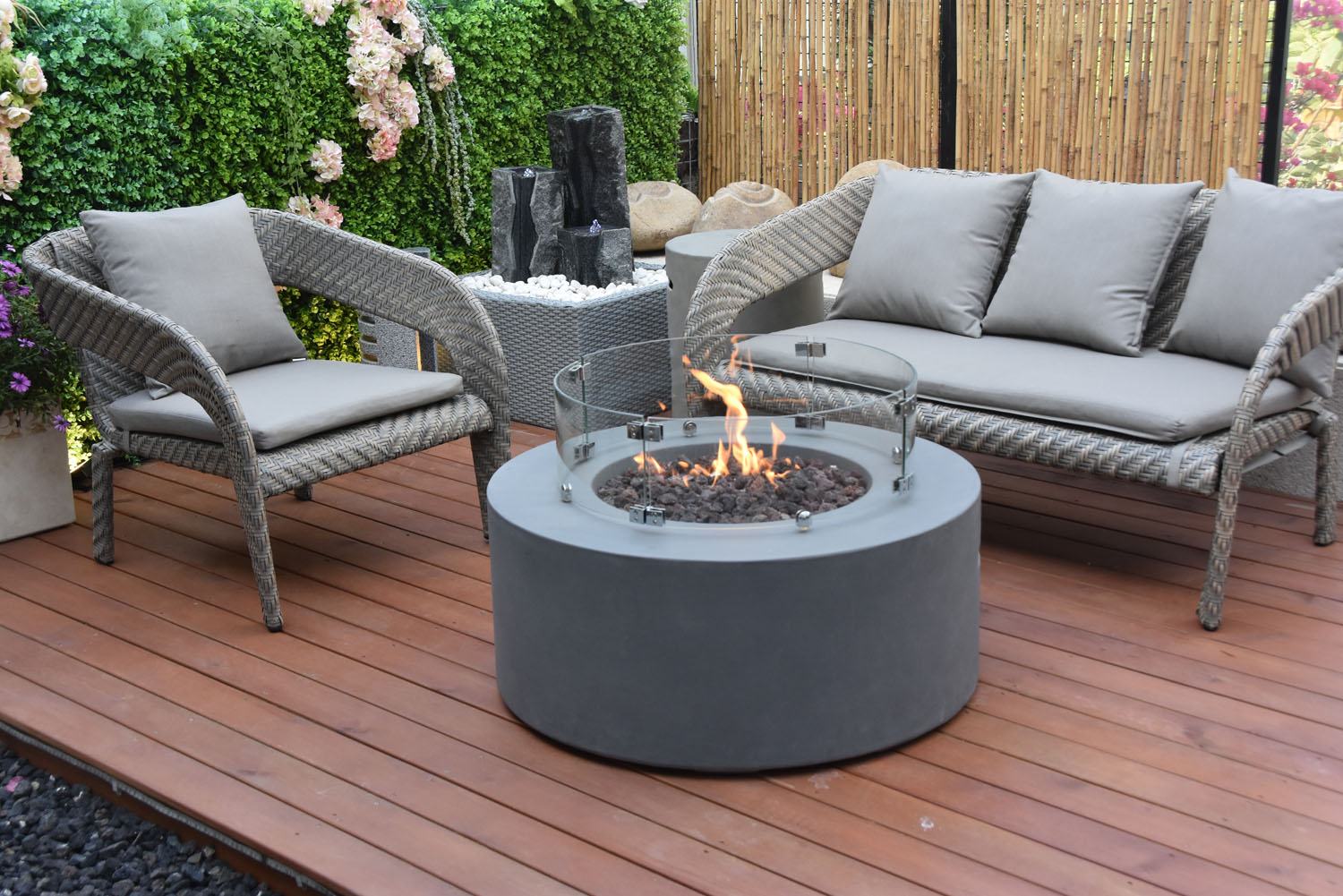 Mauna Loa Concrete Lava Fire Table (Modena) - Propane